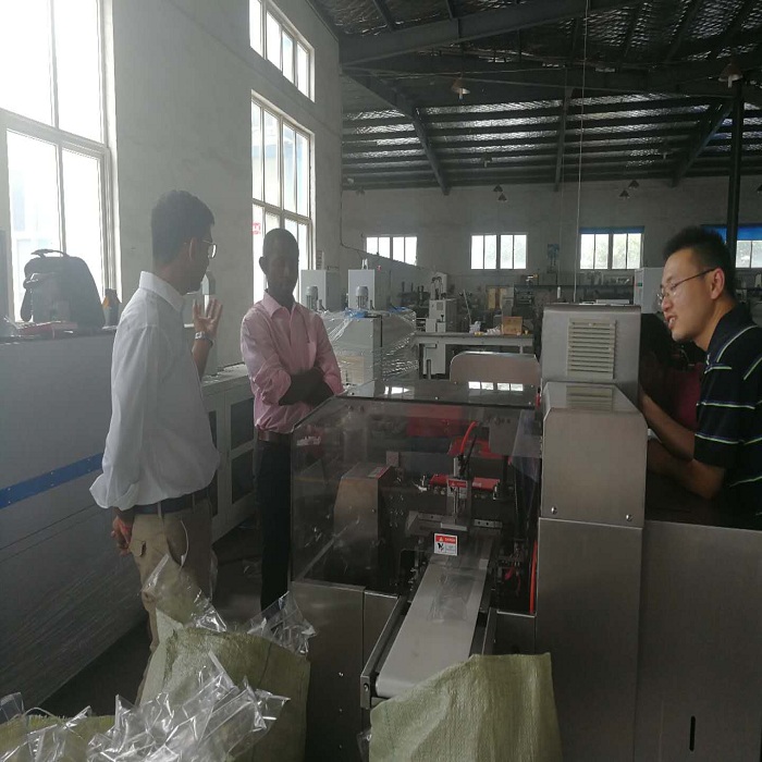 I.V. Soft Bag Wrapping Machine for Cameroon Client